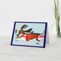 Basset Hound Rudolph das Rotnasen-Rentier