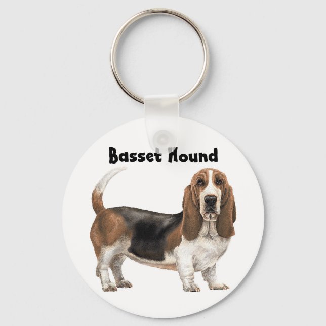 Basset Hound Schlüsselanhänger (Vorderseite)