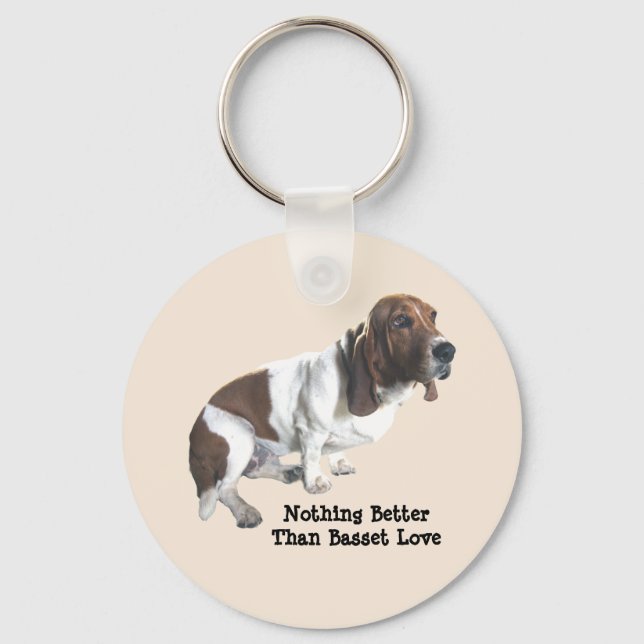 Basset Hound Schlüsselanhänger (Vorderseite)