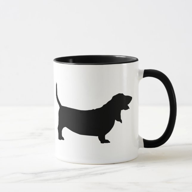 Basset Hound (Schwarzes) Tasse (Rechts)