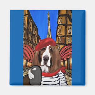 Basset Hound Selfie Magnet