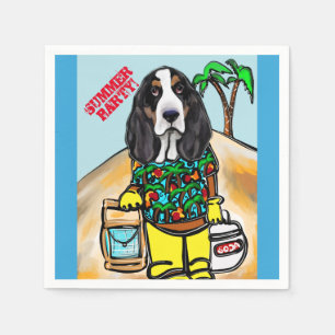 BASSET HOUND SERVIETTE