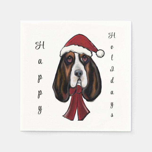 Basset Hound Serviette (Vorderseite)