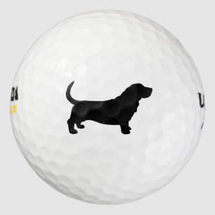 Basset Hound-Silhouette Golfball