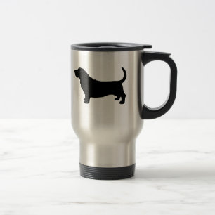 Basset Hound Silhouette Reisebecher
