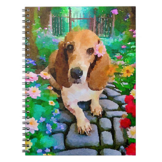 Basset-Hound-Spiral-Notebook Notizblock