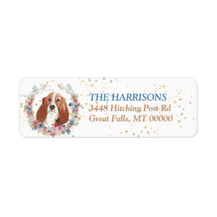Basset Hound Spring Flowers Kreath