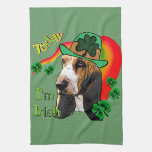 Basset Hound St Patricks Day Handtuch