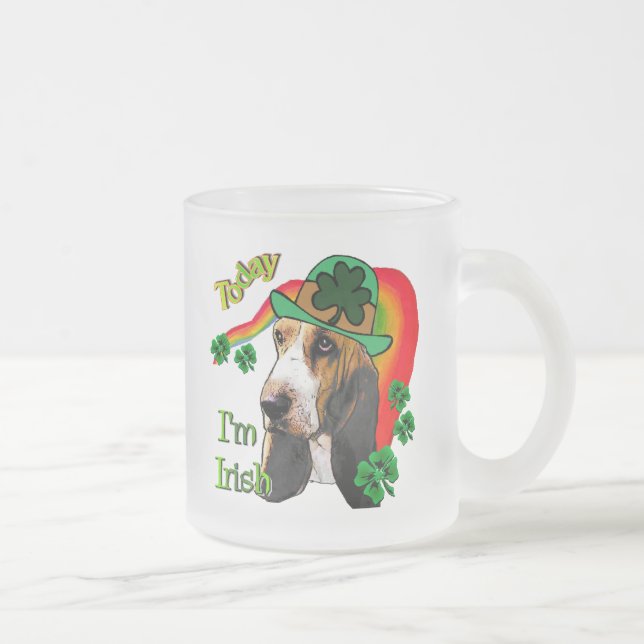 Basset Hound St Patricks Day Kaffeetasse (Rechts)