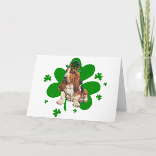 Basset Hound St. Patrick's Day Karte