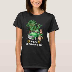 Basset Hound St Patricks Day LKW Kleeblatt Paw Do T-Shirt
