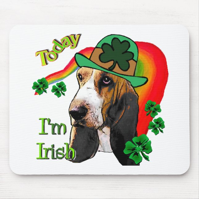 Basset Hound St Patricks Day Mousepad (Vorne)
