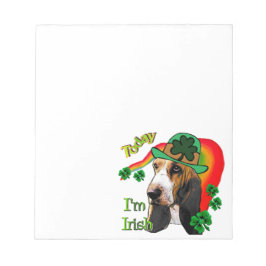 Basset Hound St Patricks Day Notizblock