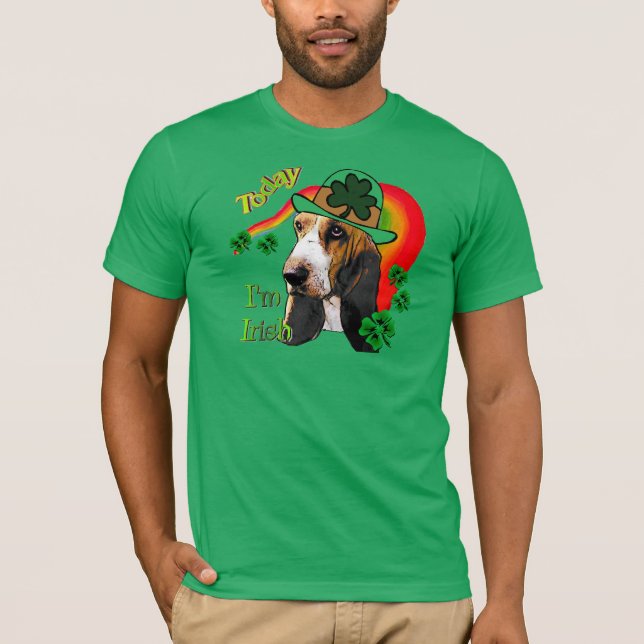 Basset Hound St Patricks Day T-Shirt (Vorderseite)