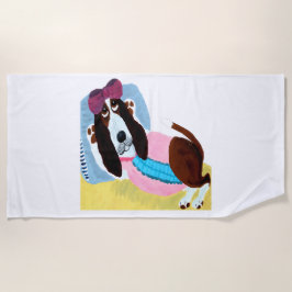 Basset Hound Swimsuit Model Strandtuch