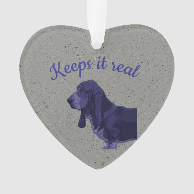 Basset Hound Tag Ornament (Vorderseite)