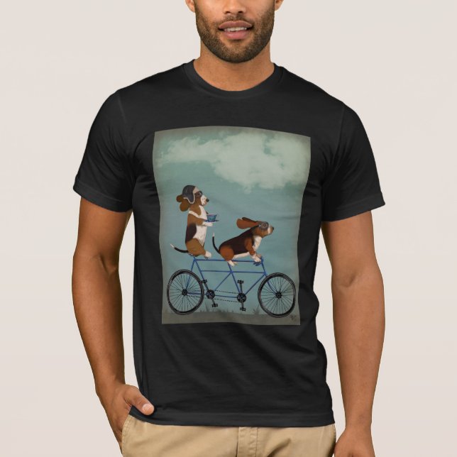 Basset Hound Tandem T-Shirt (Vorderseite)