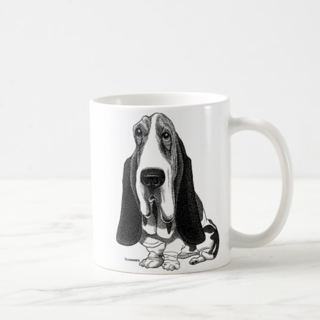 Basset Hound-Tasse Kaffeetasse (Rechts)