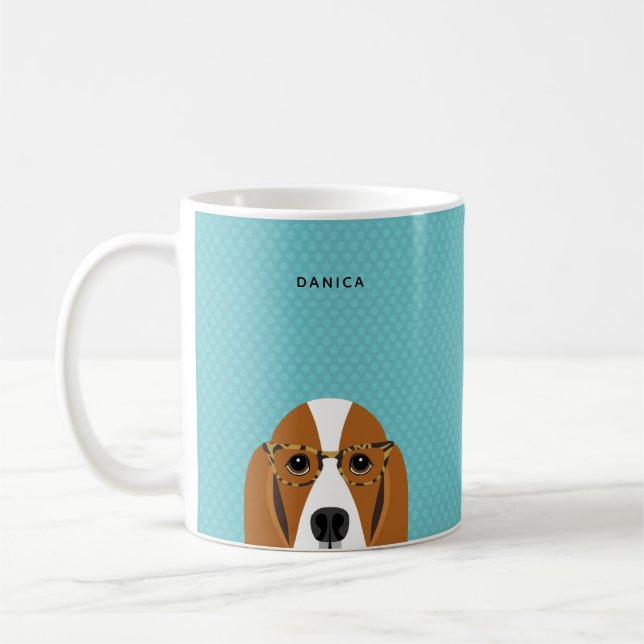 Basset-Hound-Tasse Kaffeetasse (Links)