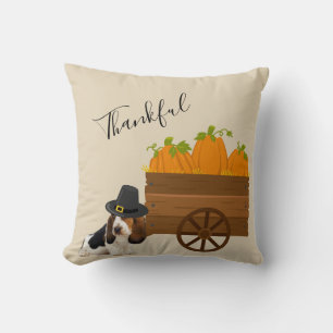 Basset Hound Thanksgiving Herbst Akzent Kissen
