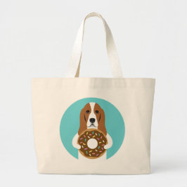 Basset Hound Tote Bag Jumbo Stoffbeutel