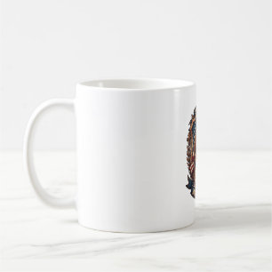 Basset Hound Treue Ehre Hund Amerikanische Flagge  Kaffeetasse