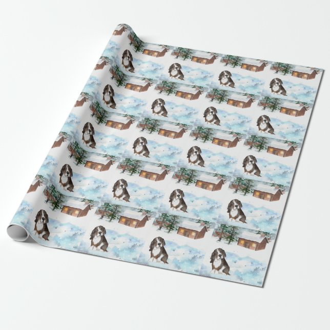 Basset Hound (Tri) Wrapping Paper Geschenkpapier (Ungerollt)