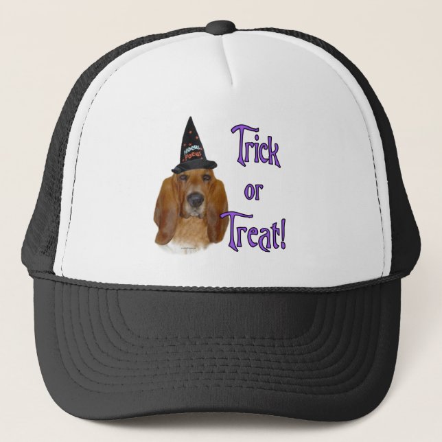 Basset Hound Trick Truckerkappe (Vorderseite)