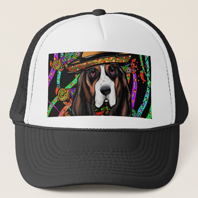 BASSET HOUND TRUCKERKAPPE (Vorderseite)