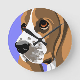 Basset Hound-Uhren Runde Wanduhr