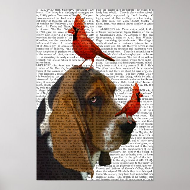 Basset Hound und Vögel Poster (Vorne)