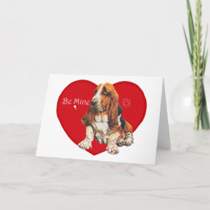 Basset Hound Valentine Feiertagskarte