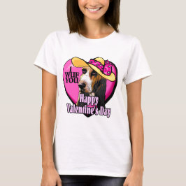 Basset Hound Valentinstag Geschenke T-Shirt