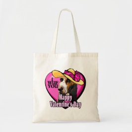 Basset Hound Valentinstag Tragetasche