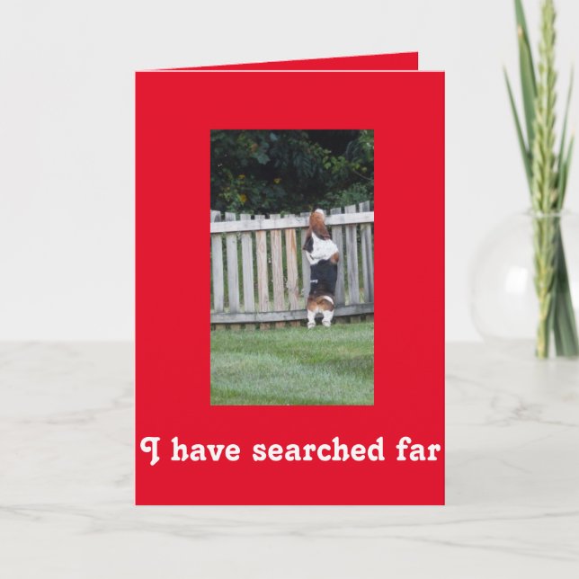 Basset Hound-Valentinstagkarte Feiertagskarte (Vorderseite)