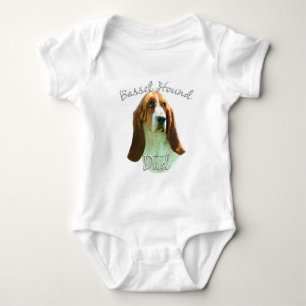 Basset Hound Vater 2 Baby Strampler