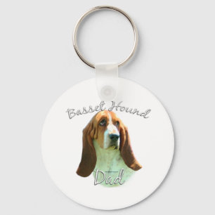 Basset Hound Vater 2 Schlüsselanhänger
