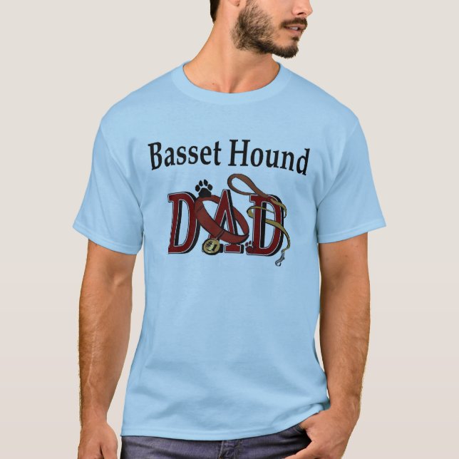 Basset Hound Vater Apparel T-Shirt (Vorderseite)