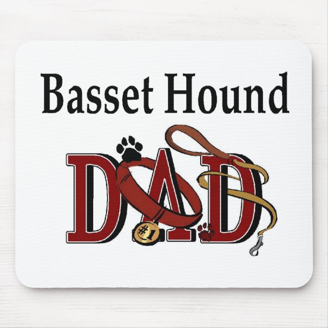 Basset Hound Vater Geschenke Mousepad (Vorne)