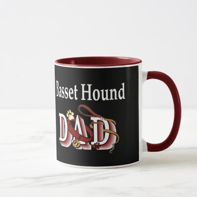 Basset Hound Vater Geschenke Tasse (Rechts)