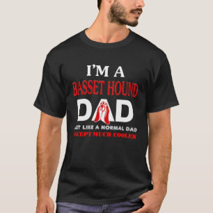 Basset-Hound-Vater wie normaler Vater, außer T-Shirt