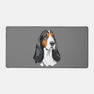 Basset Hound Vector Grafik Portrait Tier Schreibtischunterlage