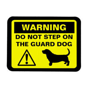 Basset Hound Wachhund Warnung Magnet