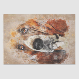 Basset Hound Wasserfarbe-Decoupage Seidenpapier