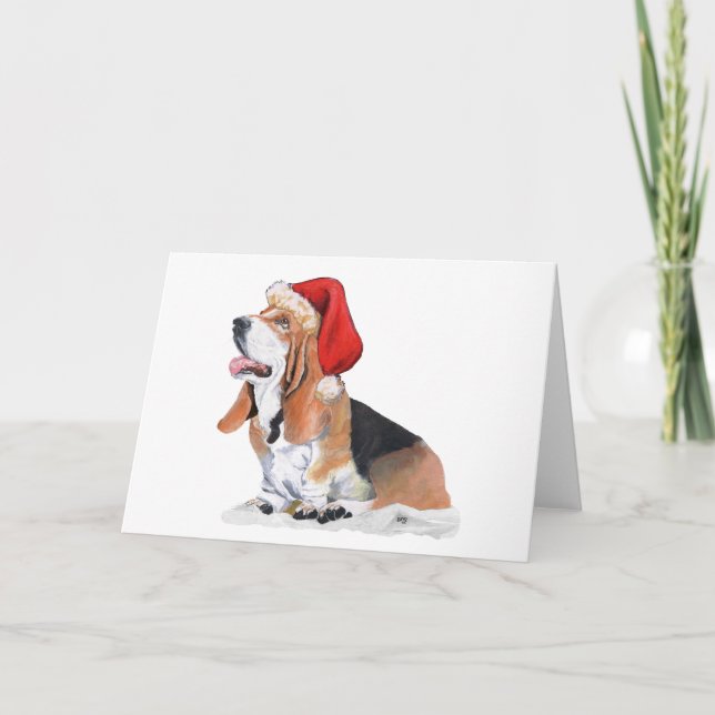 Basset Hound Weihnachten (Vorderseite)