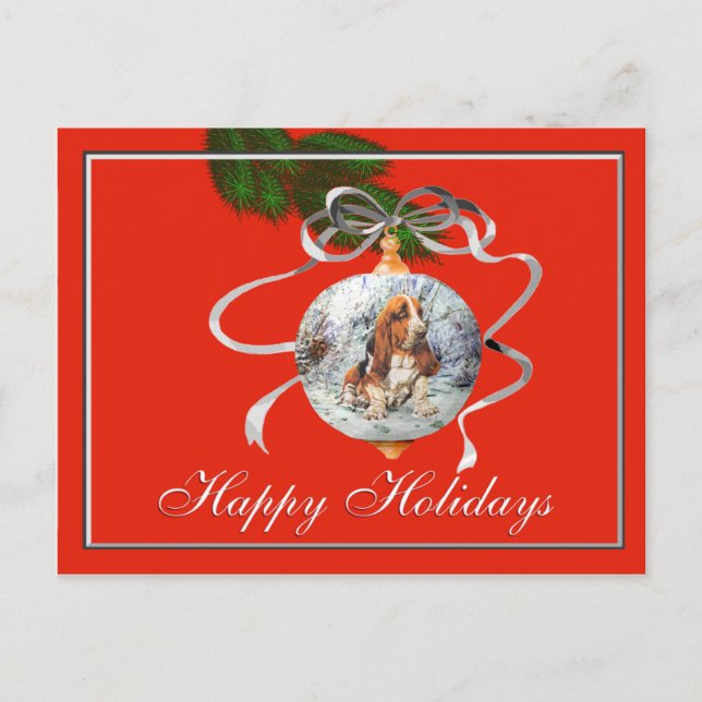 Basset Hound Weihnachten (Vorderseite)