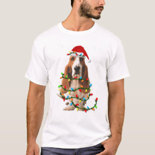 Basset Hound Weihnachten Funny Basset Hound Hund L T-Shirt