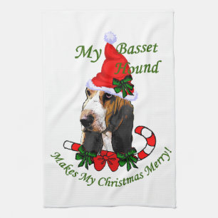Basset Hound Weihnachten Handtuch