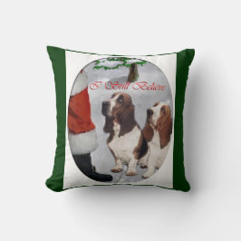 Basset Hound Weihnachten Kissen