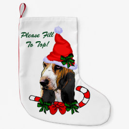 Basset Hound Weihnachten Kleiner Weihnachtsstrumpf